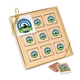 a gold nine piece chocolate foiled square gift box - full color