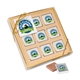 a silver nine piece chocolate foiled square gift box - full color