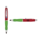 a red cap & light blue clip & light green grip turner ballpoint pen / stylus