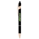 a black full color ultima rose gold accent stylus pen