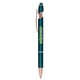 a forest green full color ultima rose gold accent stylus pen