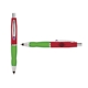 a red cap & purple clip & light green grip turner ballpoint pen / stylus