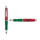 a red cap & red clip & green grip turner ballpoint pen / stylus