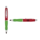 a red cap & pink clip & light green grip turner ballpoint pen / stylus