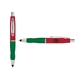 a red cap & pink clip & green grip turner ballpoint pen / stylus