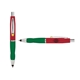 a red cap & yellow clip & green grip turner ballpoint pen / stylus