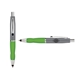 a silver cap & black clip & light green grip turner ballpoint pen / stylus