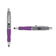 a silver cap & black clip & purple grip turner ballpoint pen / stylus