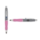a silver cap & navy clip & pink grip turner ballpoint pen / stylus