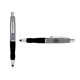 a silver cap & purple clip & black grip turner ballpoint pen / stylus