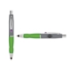 a silver cap & purple clip & light green grip turner ballpoint pen / stylus