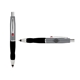 a silver cap & red clip & black grip turner ballpoint pen / stylus