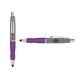 a silver cap & red clip & purple grip turner ballpoint pen / stylus