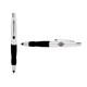 a white cap & black clip & black grip turner ballpoint pen / stylus