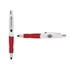 a white cap & black clip & red grip turner ballpoint pen / stylus