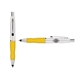 a white cap & black clip & yellow grip turner ballpoint pen / stylus