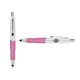 a white cap & navy clip & pink grip turner ballpoint pen / stylus
