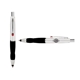 a white cap & red clip & black grip turner ballpoint pen / stylus