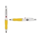 a white cap & red clip & yellow grip turner ballpoint pen / stylus