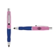 a pink cap & black clip & navy grip turner ballpoint pen / stylus