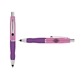 a pink cap & black clip & purple grip turner ballpoint pen / stylus