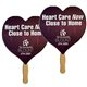 Promotional Heart Sandwiched Fan - Paper Products