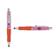 a pink cap & navy clip & orange grip turner ballpoint pen / stylus