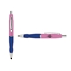 a pink cap & white clip & navy grip turner ballpoint pen / stylus