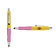 a yellow cap & black clip & pink grip turner ballpoint pen / stylus
