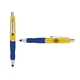 a yellow cap & green clip & navy grip turner ballpoint pen / stylus