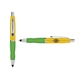 a yellow cap & navy clip & light green grip turner ballpoint pen / stylus
