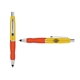 a yellow cap & navy clip & orange grip turner ballpoint pen / stylus