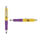 a yellow cap & navy clip & purple grip turner ballpoint pen / stylus