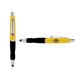 a yellow cap & purple clip & black grip turner ballpoint pen / stylus