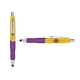 a yellow cap & purple clip & purple grip turner ballpoint pen / stylus