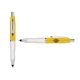 a yellow cap & purple clip & white grip turner ballpoint pen / stylus