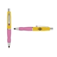 a yellow cap & purple clip & pink grip turner ballpoint pen / stylus
