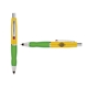 a yellow cap & red clip & light green grip turner ballpoint pen / stylus