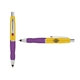 a yellow cap & red clip & purple grip turner ballpoint pen / stylus