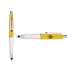 a yellow cap & red clip & white grip turner ballpoint pen / stylus