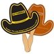 Promotional Cowboy Hat Recycled Stock Fan - Paper Products