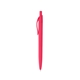 aerial view a pink sleek write rubberized pen, image 1 of 3