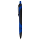 aerial view a black with blue trim two - tone sleek write rubberized pen, image 1 of 3