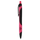 aerial view a black with pink trim two - tone sleek write rubberized pen, image 1 of 3