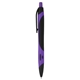 aerial view a black with purple trim two - tone sleek write rubberized pen, image 1 of 3