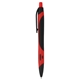 aerial view a black with red trim two - tone sleek write rubberized pen, image 1 of 3
