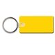 a yellow key tag - rectangle w / rc - spot color