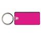 a trans neon pink key tag - rectangle w / rc - spot color