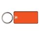 a trans neon orange key tag - rectangle w / rc - spot color