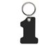 a black key tag - number one - spot color